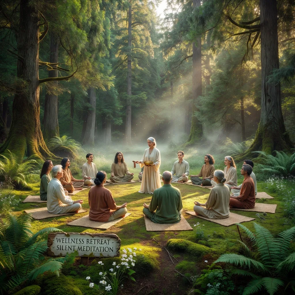 Person in a calm, quiet environment practising mindful relaxation